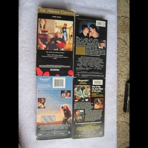 American Beauty Beautiful Mind Shawshank Redemption Cider House Rules VHS Tapes - Picture 2 of 13